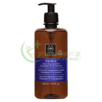 APIVITA - Men's Tonic Eco Pack Τονωτικό Σαμπουάν Κατά της Τριχόπτωσης για Άνδρες με Δενδρολίβανο & Ιπποφαές 500mL